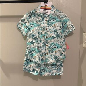 C&C California Tropical Print Shirt and Shorts Set